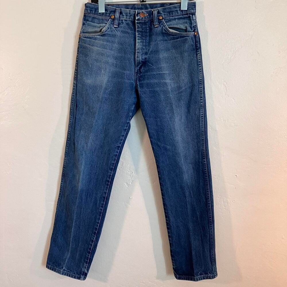 Vintage 80s Wrangler Blue Denim‎ Jeans Western Cowboy Workwear